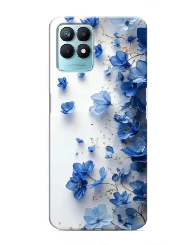 Чехол для Realme NARZO 50 с картинкой «Голубой цветочный каскад»