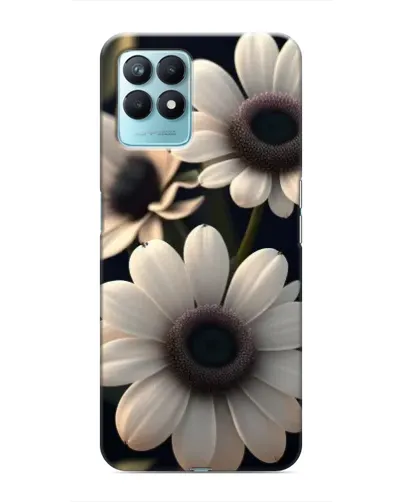 Чехол для Realme NARZO 50 с картинкой «Белые маргаритки макро»