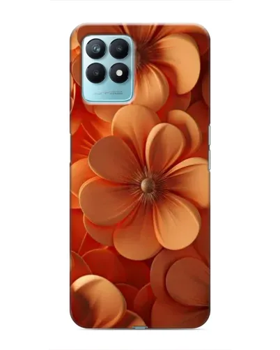 Чехол для Realme NARZO 50 с картинкой «Оранжевый макро цветок»
