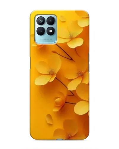 Чехол для Realme NARZO 50 с картинкой «Золотые лепестки»