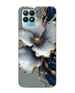 Чехол для Realme NARZO 50 с картинкой «Белый цветок и золотой флюид» Чехол для Realme NARZO 50 с картинкой «Белый цветок и золотой флюид»
