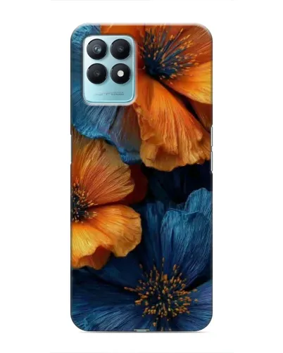 Чехол для Realme NARZO 50 с картинкой «Яркая сине-оранжевая флора» Чехол для Realme NARZO 50 с картинкой «Яркая сине-оранжевая флора»