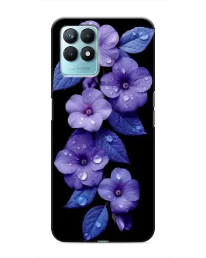 Чехол для Realme NARZO 50 с картинкой «Фиолетовые цветы с росою»
