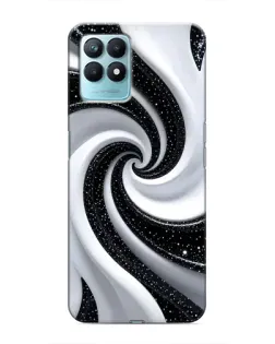 Чехол для Realme NARZO 50 с картинкой «Черно-белая спираль»