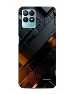 Чехол для Realme NARZO 50 с картинкой «Черные геометрические блоки»
