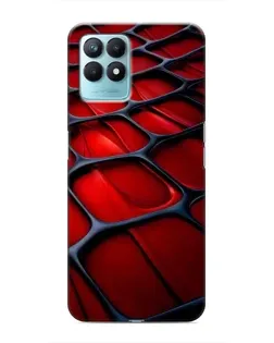 Чехол для Realme NARZO 50 с картинкой «Красная глянцевая сетка»