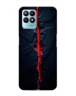 Чехол для Realme NARZO 50 с картинкой «Kрасная лавовая трещина»
