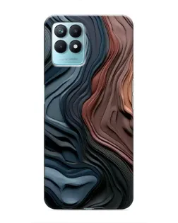 Чехол для Realme NARZO 50 с картинкой «Цветные волны каньона»