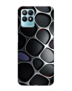 Чехол для Realme NARZO 50 с картинкой «Объемная темная решетка»