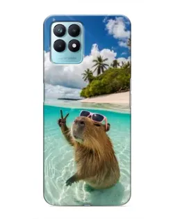 Чехол для Realme NARZO 50 с картинкой «Капибара на море» Чехол для Realme NARZO 50 с картинкой «Капибара на море»