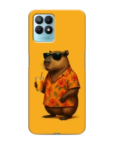 Чехол для Realme NARZO 50 с картинкой «Капибара на отдыхе»