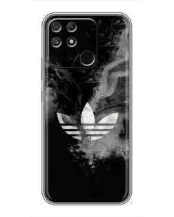 Чехол для Realme NARZO 50A с картинкой «Абстрактный дым Adidas»