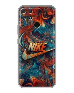 Чохол для Realme NARZO 50A з картинкою «Nike в абстракції»