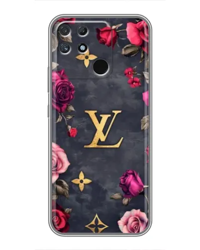 Чехол для Realme NARZO 50A с картинкой «Цветочный Louis Vuitton»