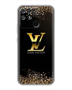 Чехол для Realme NARZO 50A с картинкой «LV — золотые искры»