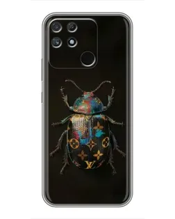 Чехол для Realme NARZO 50A с картинкой «LV — мраморный принт»