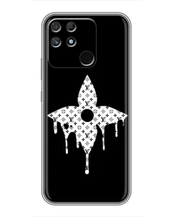 Чехол для Realme NARZO 50A с картинкой «Цветочная монограмма»