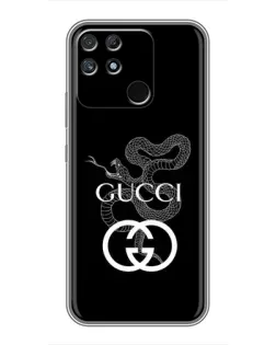 Чехол для Realme NARZO 50A с картинкой «Gucci — серебряная змея»