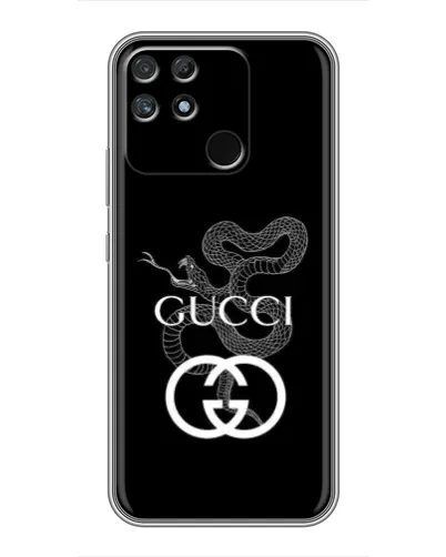 Чехол для Realme NARZO 50A с картинкой «Gucci — серебряная змея»