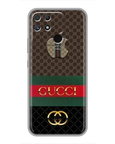 Чехол для Realme NARZO 50A с картинкой «Gucci — брендированный десерт»