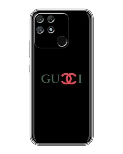 Чехол для Realme NARZO 50A с картинкой «Gucci — красный градиент»
