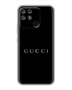 Чехол для Realme NARZO 50A с картинкой «Gucci — неоновый минимализм»