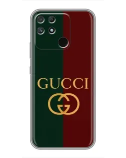 Чехол для Realme NARZO 50A с картинкой «Gucci — темно-зеленый градиент»