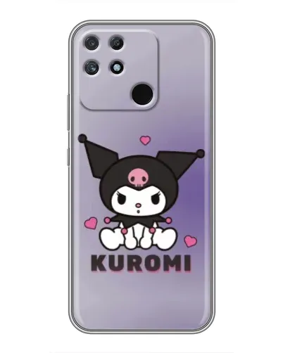 Чохол для Realme NARZO 50A з картинкою «Kuromi — фіолетовий арт»