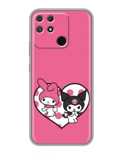 Чохол для Realme NARZO 50A з картинкою «Kuromi та My Melody»