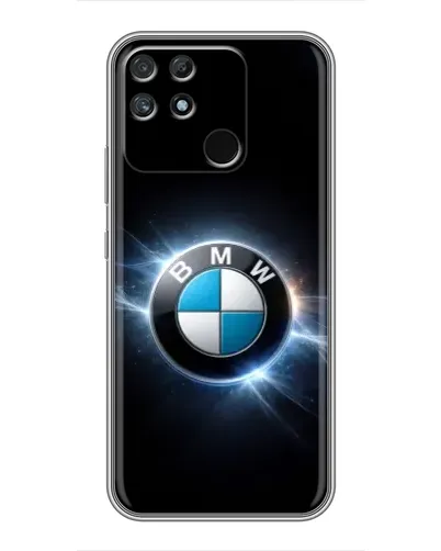 Чехол для Realme NARZO 50A с картинкой «BMW — неоновое сияние»