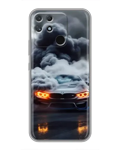 Чехол для Realme NARZO 50A с картинкой «BMW в дыму»