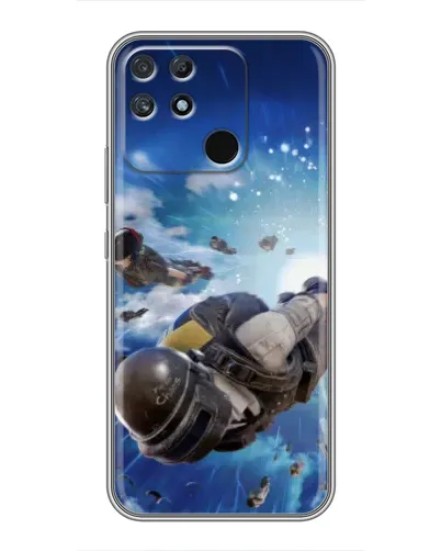 Чохол для Realme NARZO 50A з картинкою «Десант PUBG — стрибок»