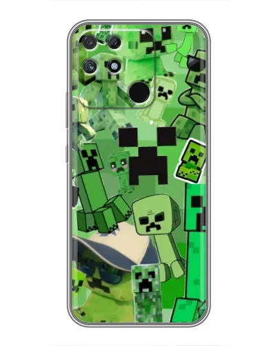 Чохол для Realme NARZO 50A з картинкою «Кріпери Minecraft»