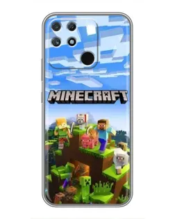 Чохол для Realme NARZO 50A з картинкою «Minecraft класичний світ»