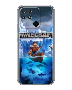 Чохол для Realme NARZO 50A з картинкою «Minecraft льодянийсвіт»