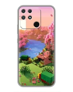 Чохол для Realme NARZO 50A з картинкою «Рожеве дерево Minecraft»