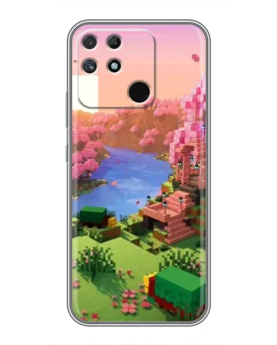 Чохол для Realme NARZO 50A з картинкою «Рожеве дерево Minecraft»