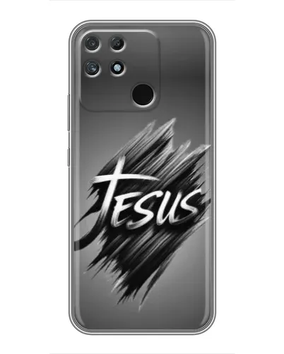 Чехол для Realme NARZO 50A с картинкой «Надпись Jesus Graffiti»