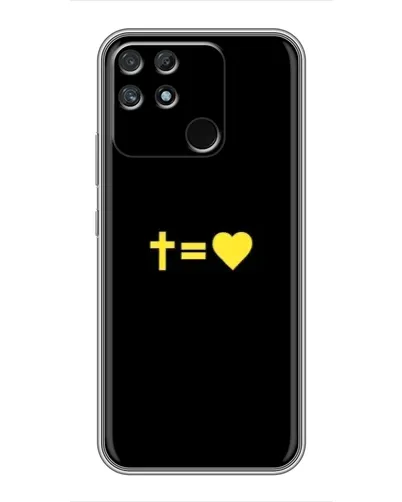 Чехол для Realme NARZO 50A с картинкой «Сердце и Крест»