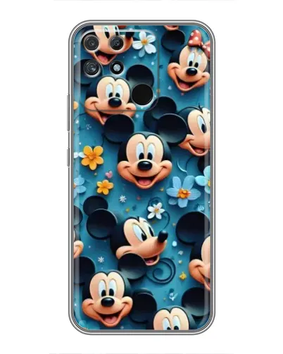 Чехол для Realme NARZO 50A с картинкой «Паттерн Микки и Минни»