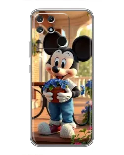 Чехол для Realme NARZO 50A с картинкой «Микки садовод»
