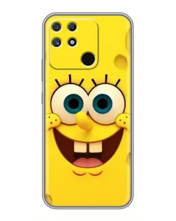 Чехол для Realme NARZO 50A с картинкой «Губка Боб улыбка»