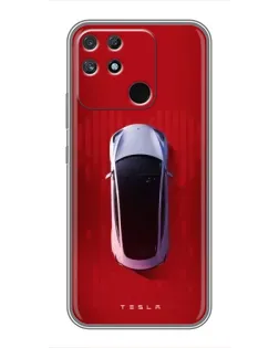 Чохол для Realme NARZO 50A з картинкою «Tesla Top View»