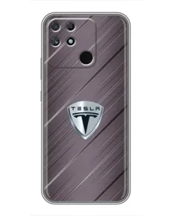 Чохол для Realme NARZO 50A з картинкою «Металева текстура Tesla»