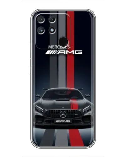 Чохол для Realme NARZO 50A з картинкою «Mercedes — білий карбон»