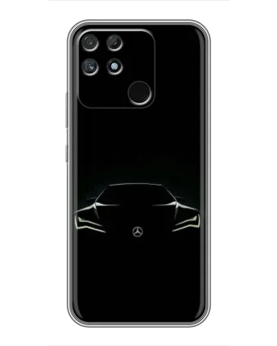 Чехол для Realme NARZO 50A с картинкой «Mercedes — силуэт авто» Чехол для Realme NARZO 50A с картинкой «Mercedes — силуэт авто»