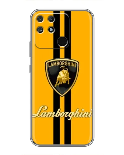 Чохол для Realme NARZO 50A з картинкою «Lamborghini Stripe жовтий»