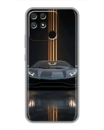 Чохол для Realme NARZO 50A з картинкою «Lamborghini золоті лінії»