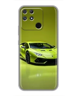 Чохол для Realme NARZO 50A з картинкою «Салатовий Lamborghini Huracan»