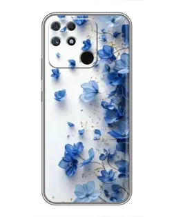 Чохол для Realme NARZO 50A з картинкою «Блакитний квітковий каскад»